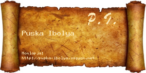 Puska Ibolya névjegykártya